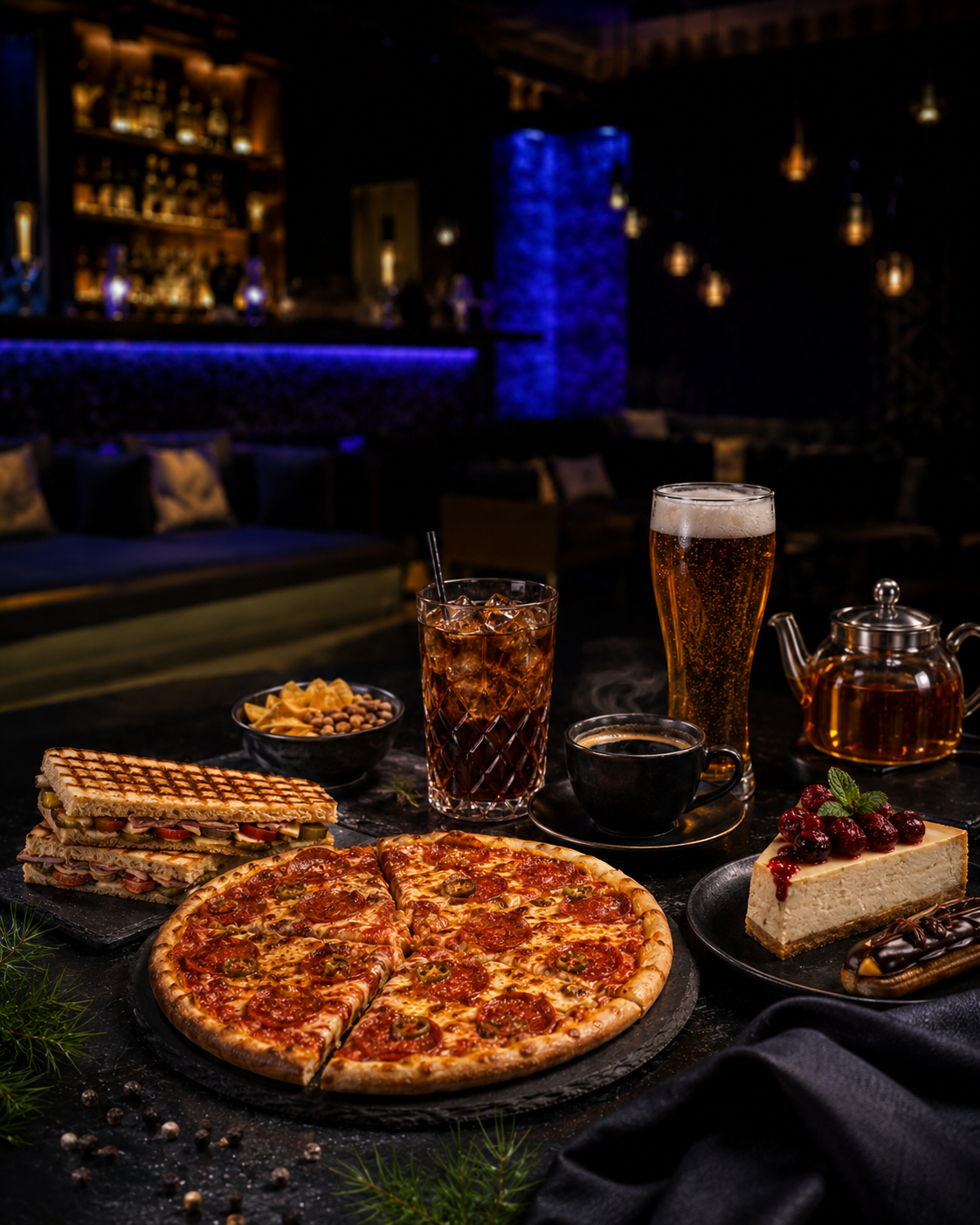 Раки и напитки в Remix Lounge Bar